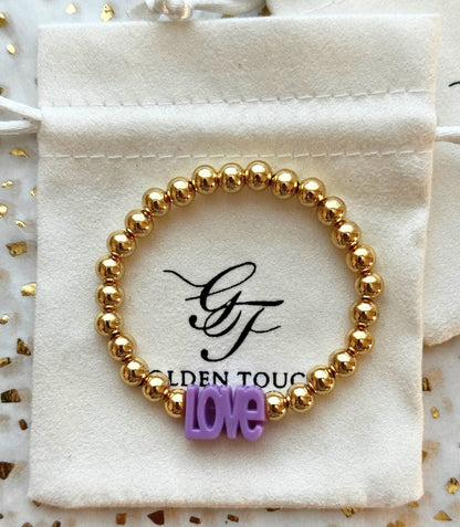 Kids Beaded LOVE Bracelet