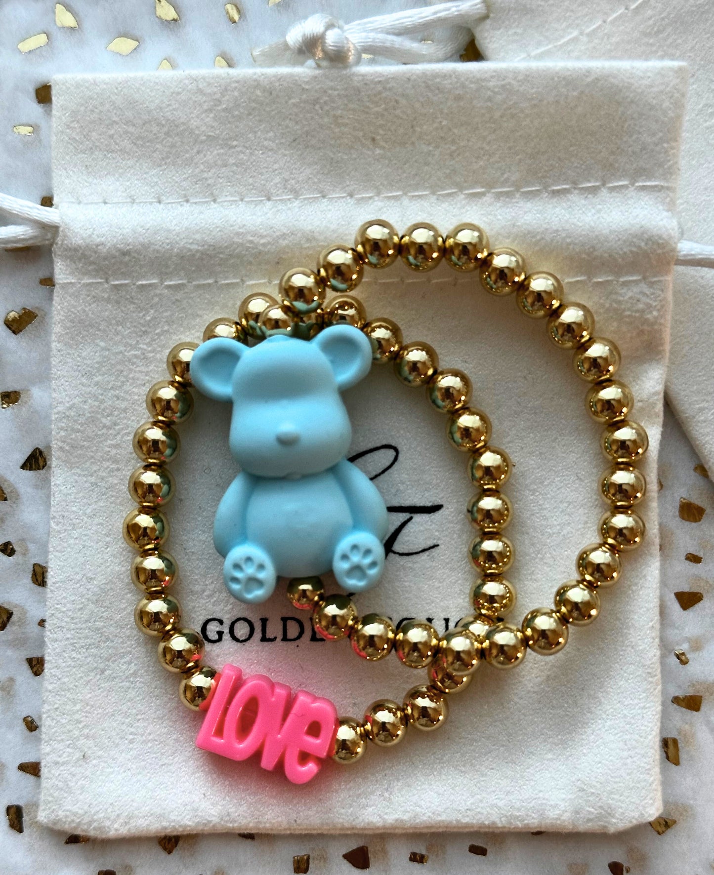 Kids Beaded LOVE Bracelet