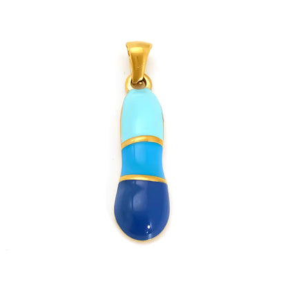 Custom Enamel Initial Necklace  – Miami Inspired Colors Stainless Steel