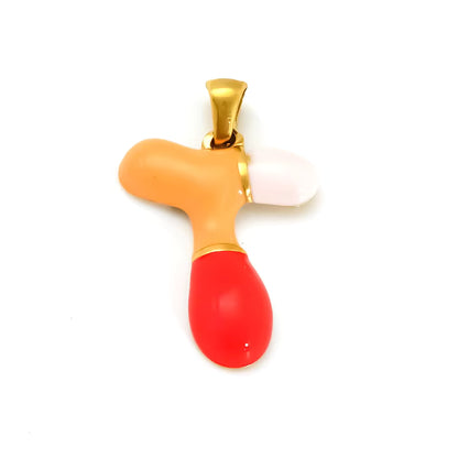 Custom Enamel Initial Necklace  – Miami Inspired Colors Stainless Steel