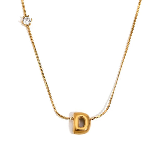 Mini Bubble Letter Necklace