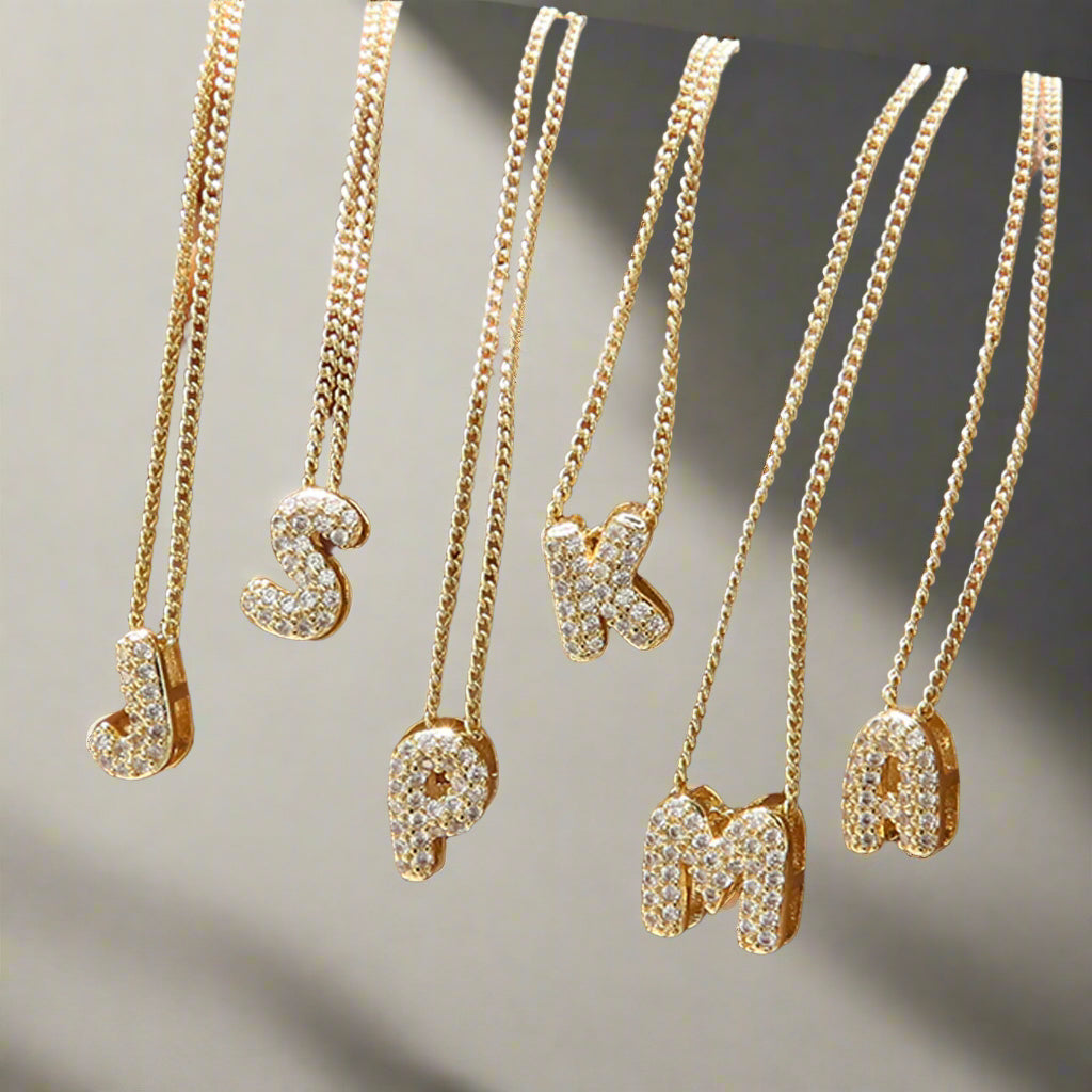 Custom Bubble Letter Necklace