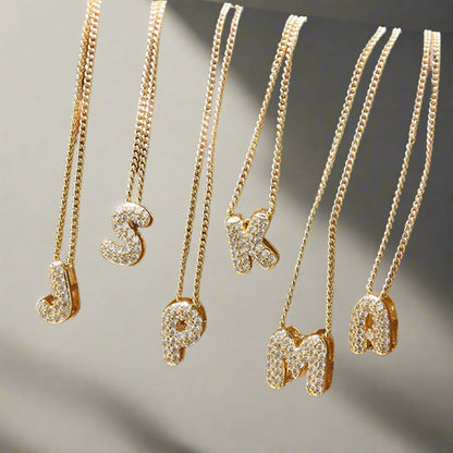 Custom Bubble Letter Necklace