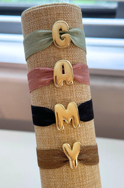 Personalized Initial Bracelet - Custom letter & Color